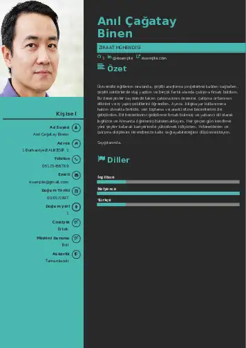 Ziraat Mühendisi Cv Örnekleri cv indir